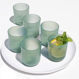 Tarhong Laya Fluted Acrylic Low Tumbler Cups Outdoor Drinkware